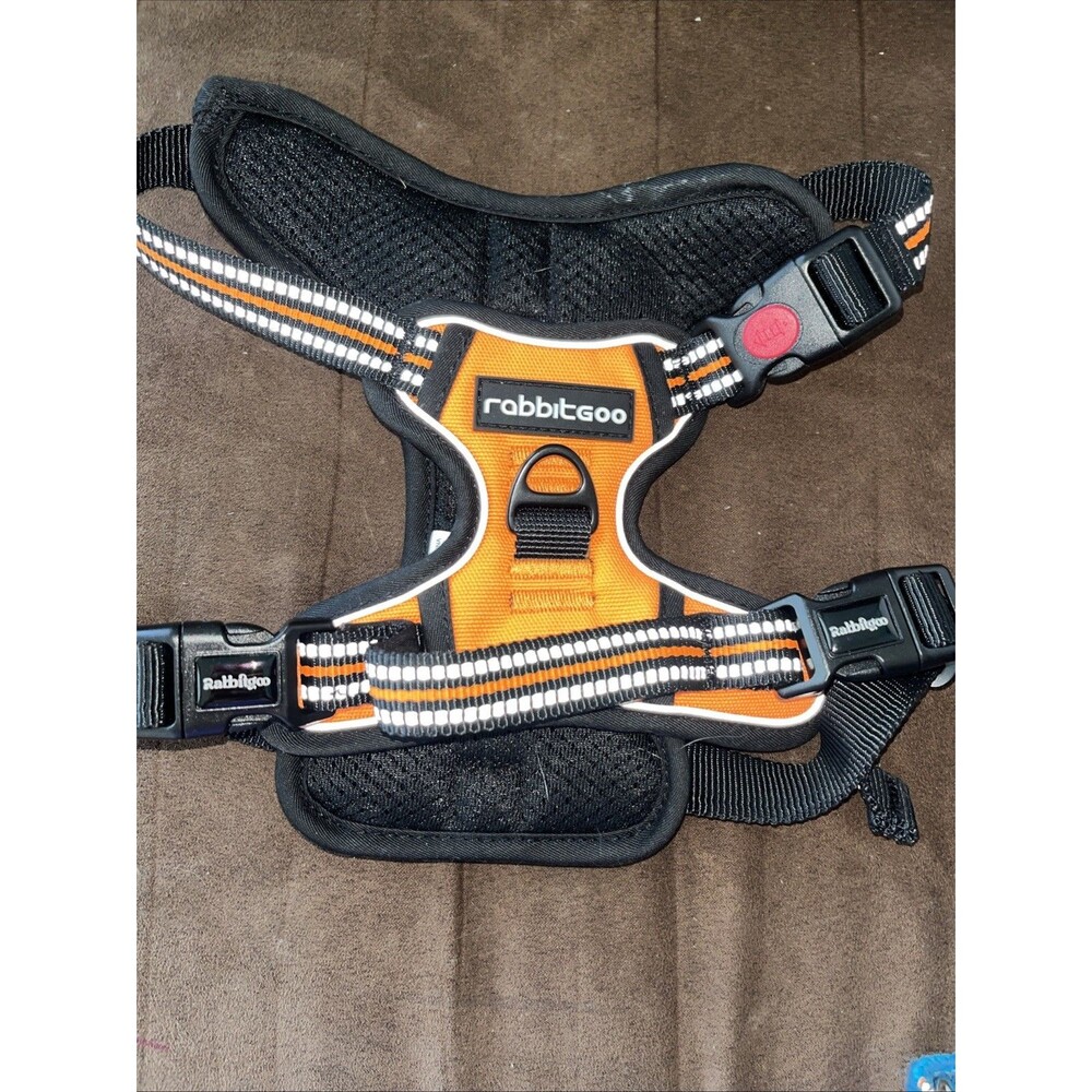 Rabbitgoo Dog Harness, No Pull Pet Harness 2 Leash Clips, Adjustable Soft Size S